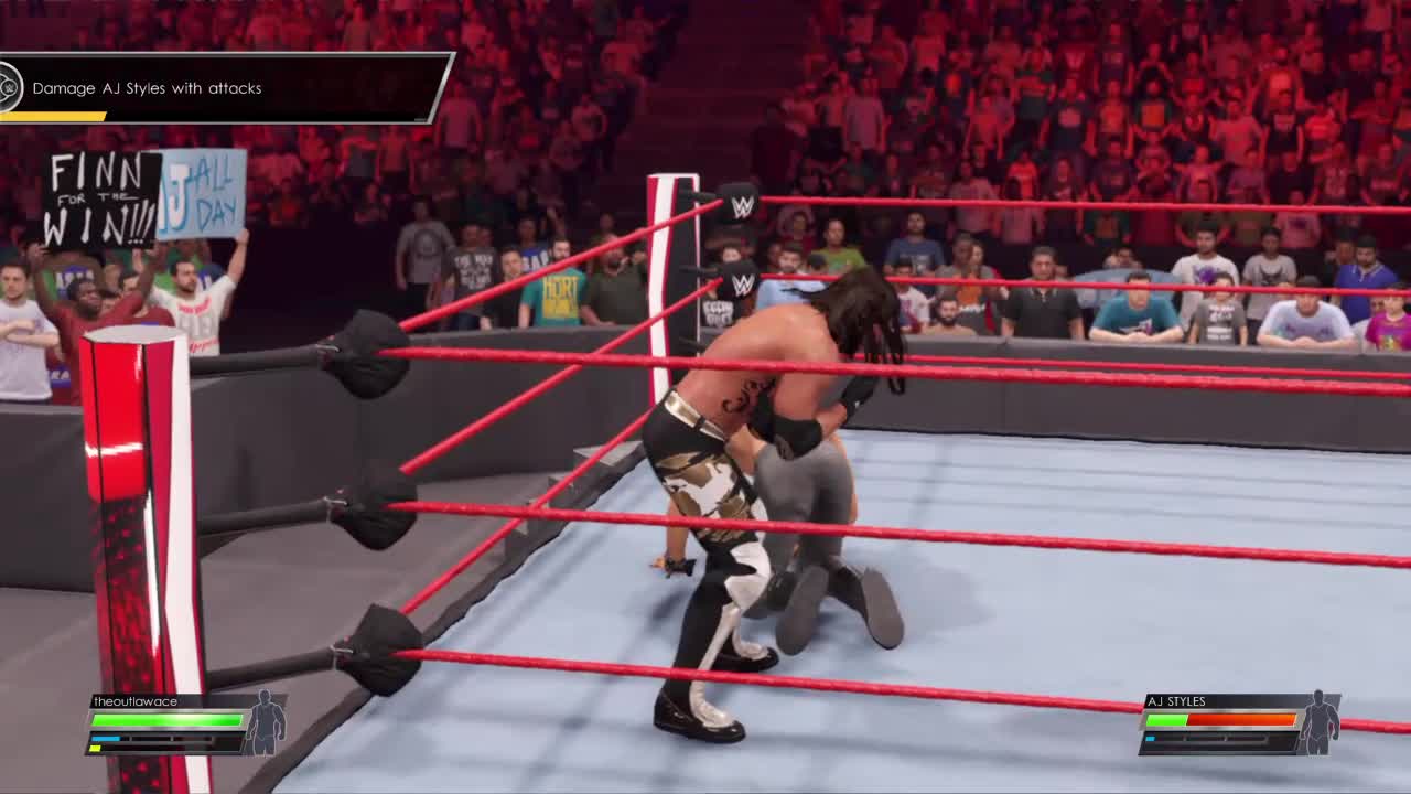 wwe 2k22 Myrise walkthrough part 38, Outlaw Ace vs AJ