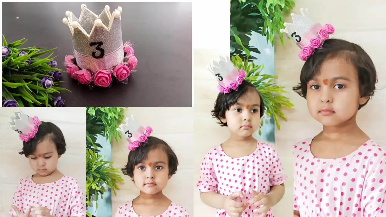 👑 Birthday Crown || Diy crown headband numeric for birthday Girl || Super Easy