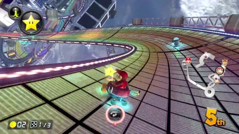 #mk8dx Race Seven: Rainbown Road