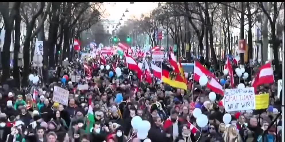 A sea of people as Austria hits the streets en masse against covid tyranny