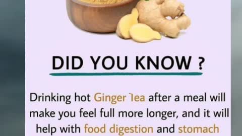 Drinking Ginger Tea after a Meal