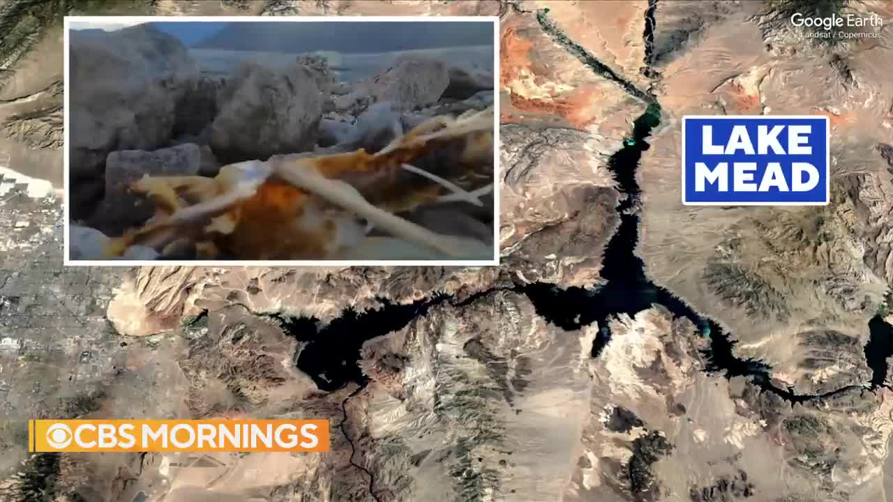 Drought reveals long-lost remains at Lake Mead