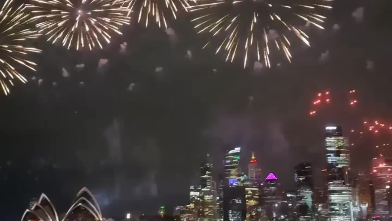 New Year's fireworks in Sydney, Australia.