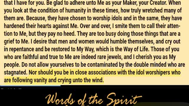 Words of the Spirit. Aug 8 2022