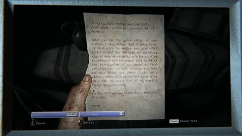 Outlast 2 - 09 The Chapel - Note Letter from Nick to Knoth