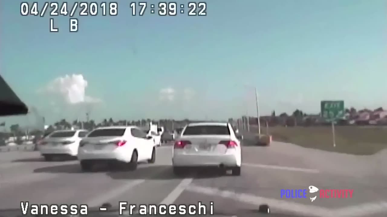 Dashcam Shows Trooper Chasing Down Driver Who Hit Her Patrol Car