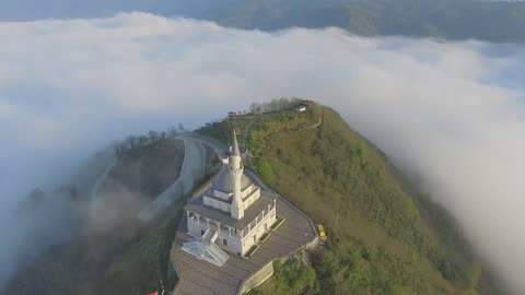 Islamic building in the top of a mountain