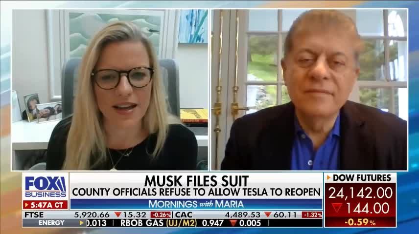 Judge Napolitano reacts to Musk's lawsuit: Good shot in federal court