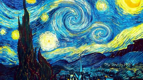 Animated Van Gogh - Beethoven Moonlight Sonata