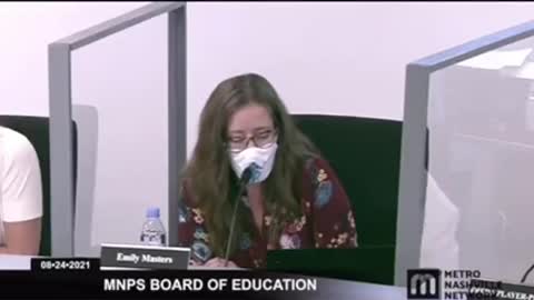 School Board Member Who Voted to Mask Children Takes Off Her Mask