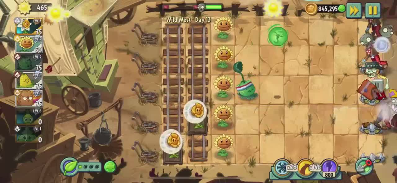 Plants vs Zombies 2 Wild West - Day 13