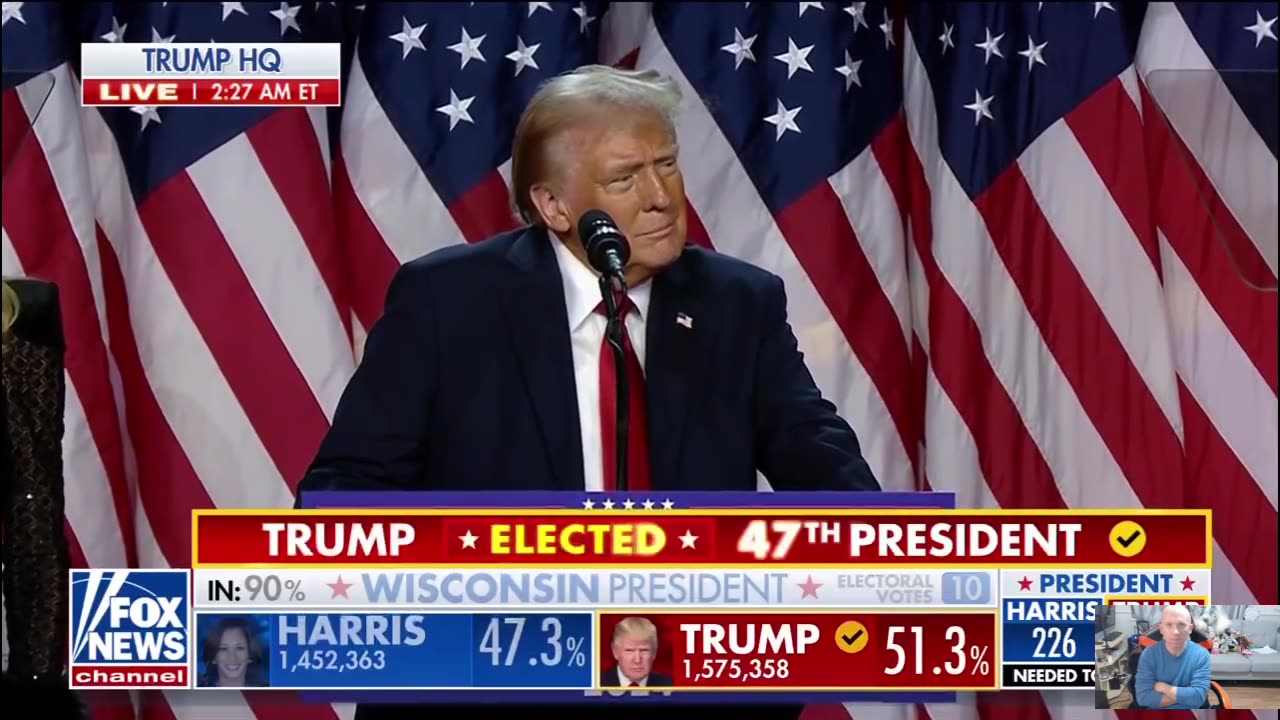 Donald Trump speech right after his Landslide victory against Kamala Harris- MAKING HISTORY BABY!