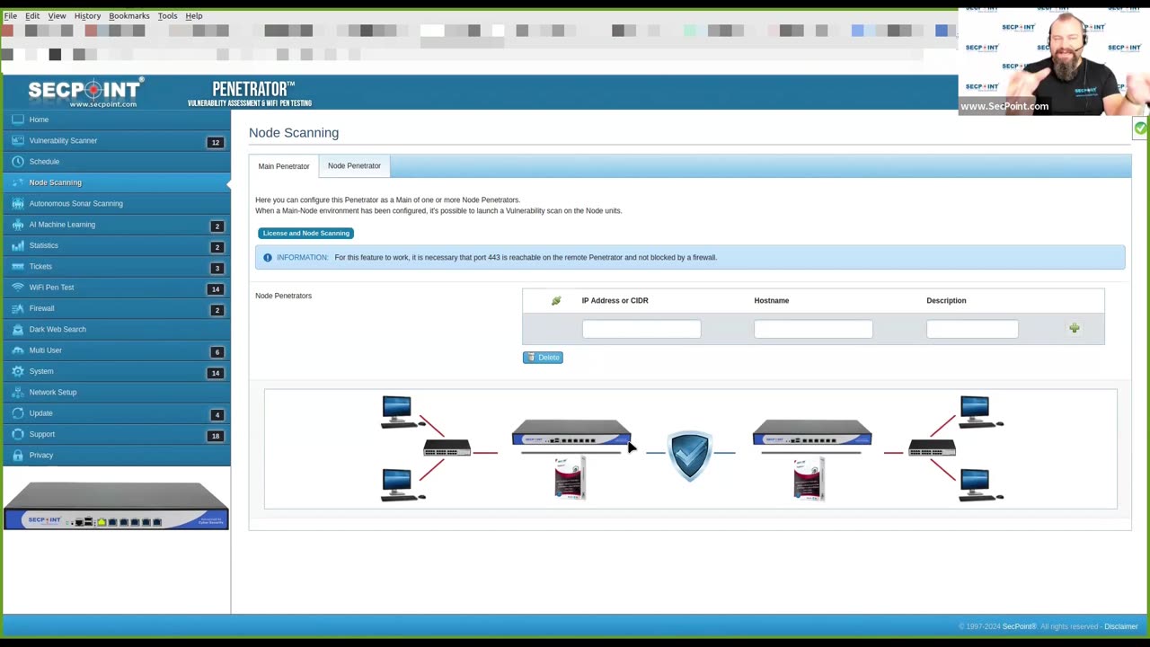 SecPoint Penetrator Vulnerability Scanner Distributed Node Scanning Setup