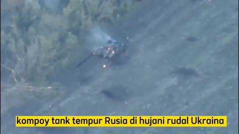 Tank tempur Rusia di Hujani Rudal di kawasan kota khiv #rusia #ukraine