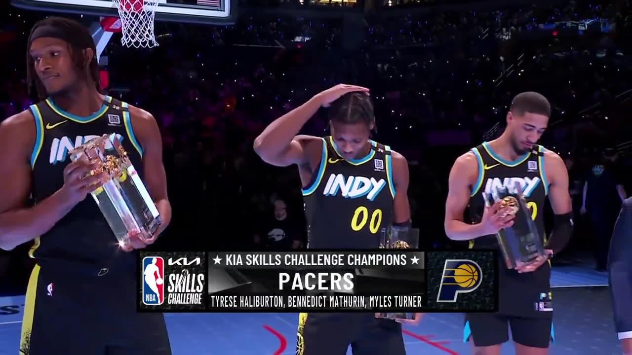 PACERS WIN KIA HOME SKILLS! All rounds + Amazing mid-court shot!