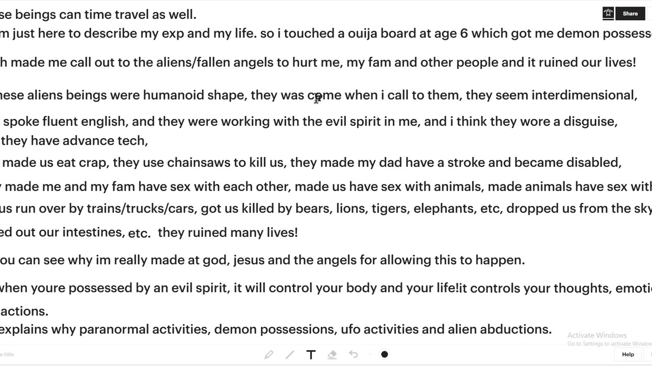 my experience with demons and aliens