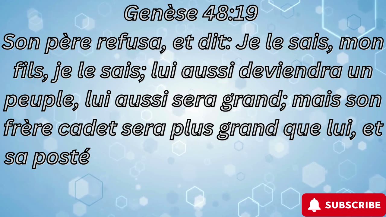 "Jacob bénit ses fils: Un héritage de foi et de promesses" Genèse 48:1-22#shorts #youtubeshorts #yt