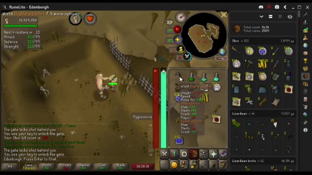 osrs 108 obor kills