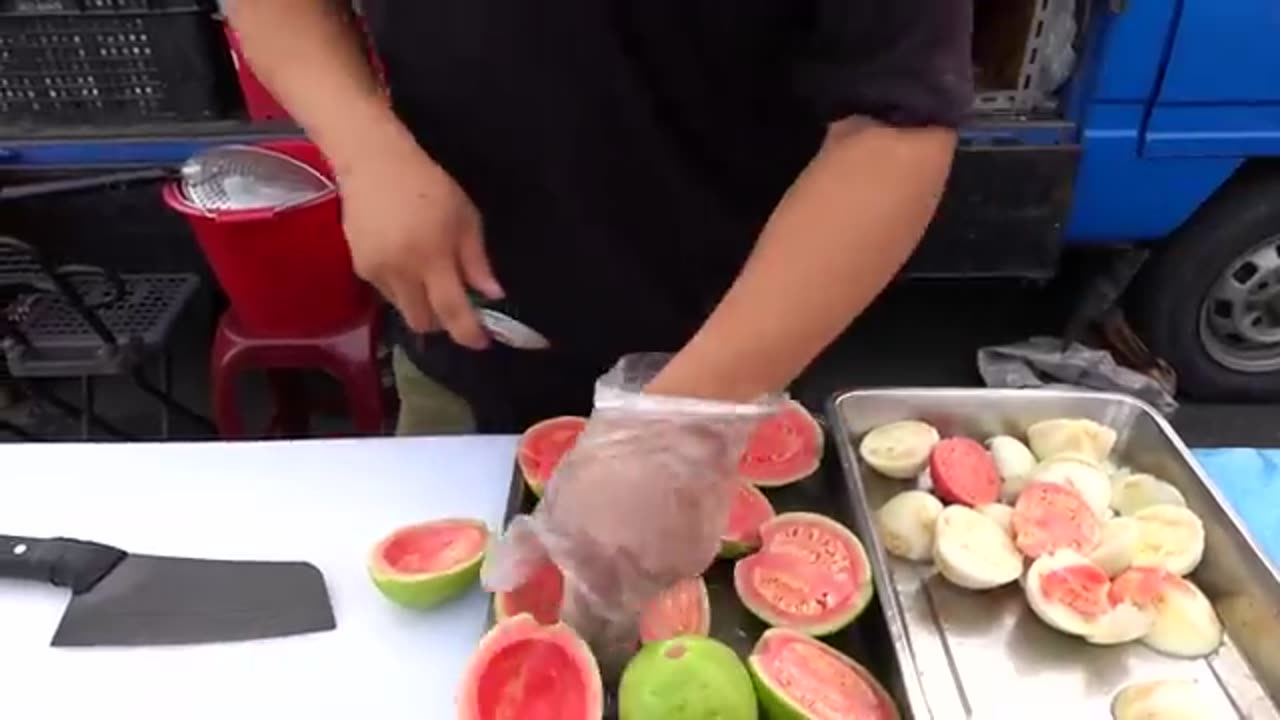 Fruits cutting skills