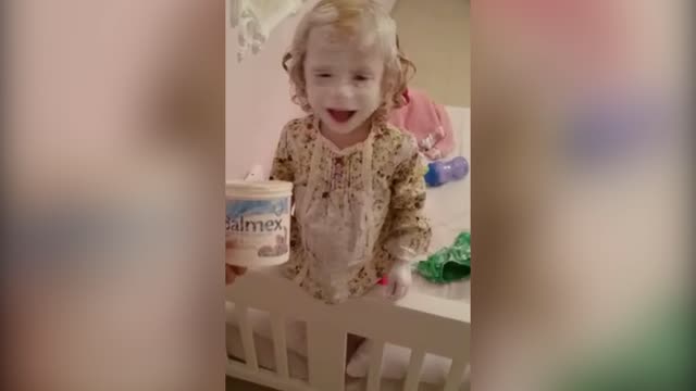 Mischievous Toddler Covers Herself In Diaper Rash Cream