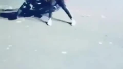 Bike stunt with my stunt man