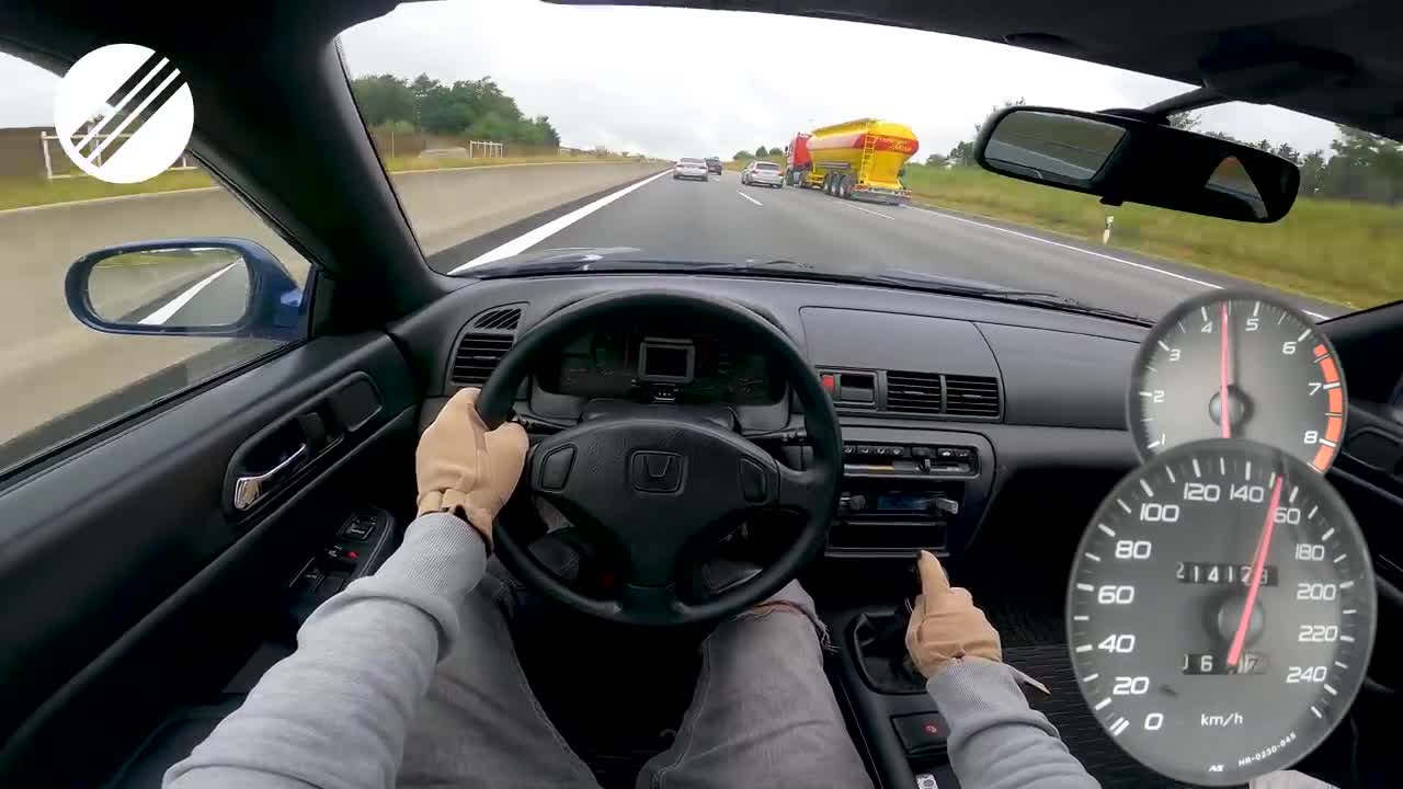 1997 HONDA PRELUDE V TOP SPEED DRIVE ON GERMAN AUTOBAHN 🏎