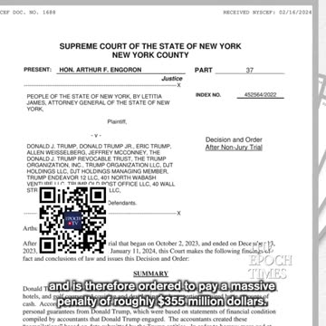 Judge Arthur Engoron has dealt Trump a roughly $355 million financial