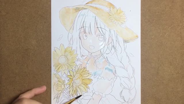 Then Color The Sunflowers.