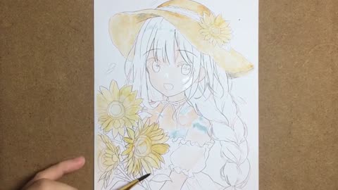 Then Color The Sunflowers.