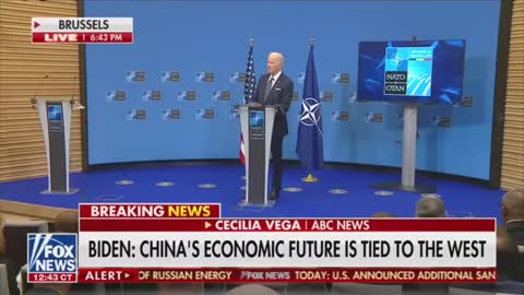 ABC reporter asks Biden if he was "too quick to rule out direct military intervention in this war"