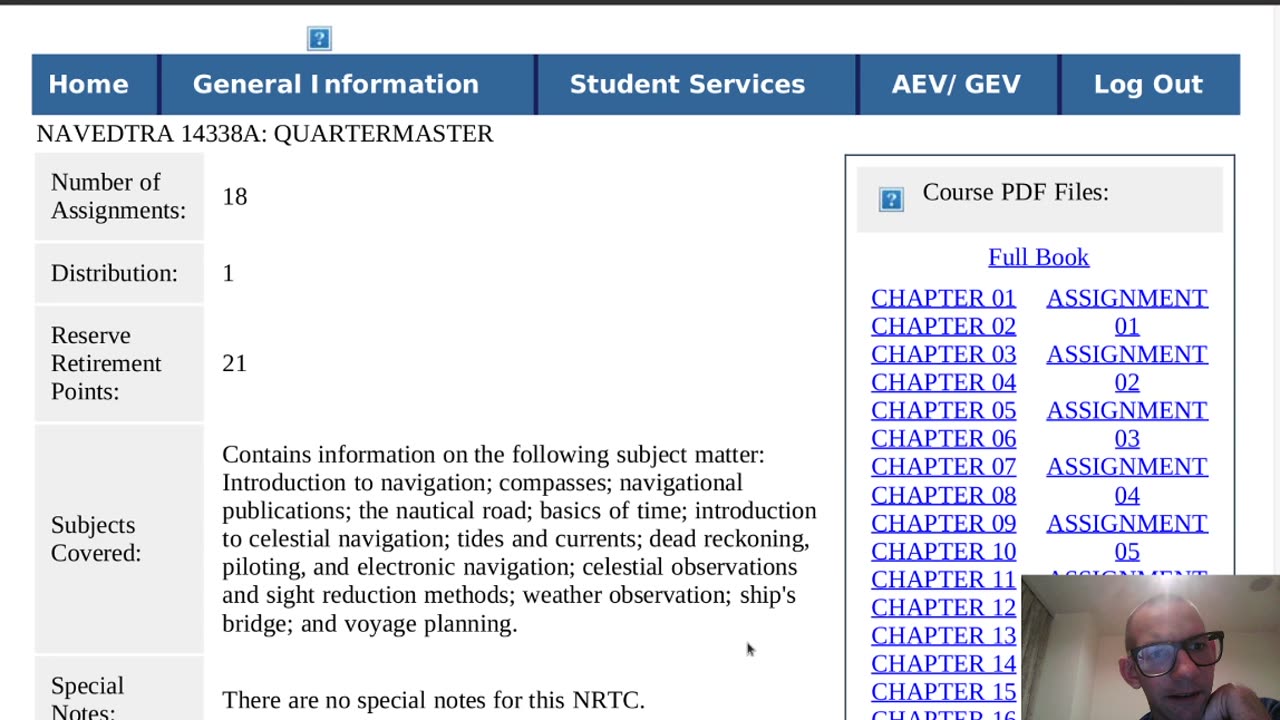 Summary of NAVEDTRA 14338A - Quartermaster