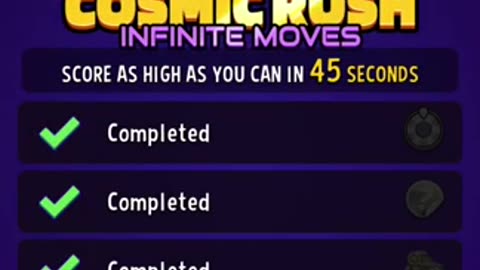 Macth Master Cosmic Rush Column Mania Blow Em Up Challenge 4500 Score