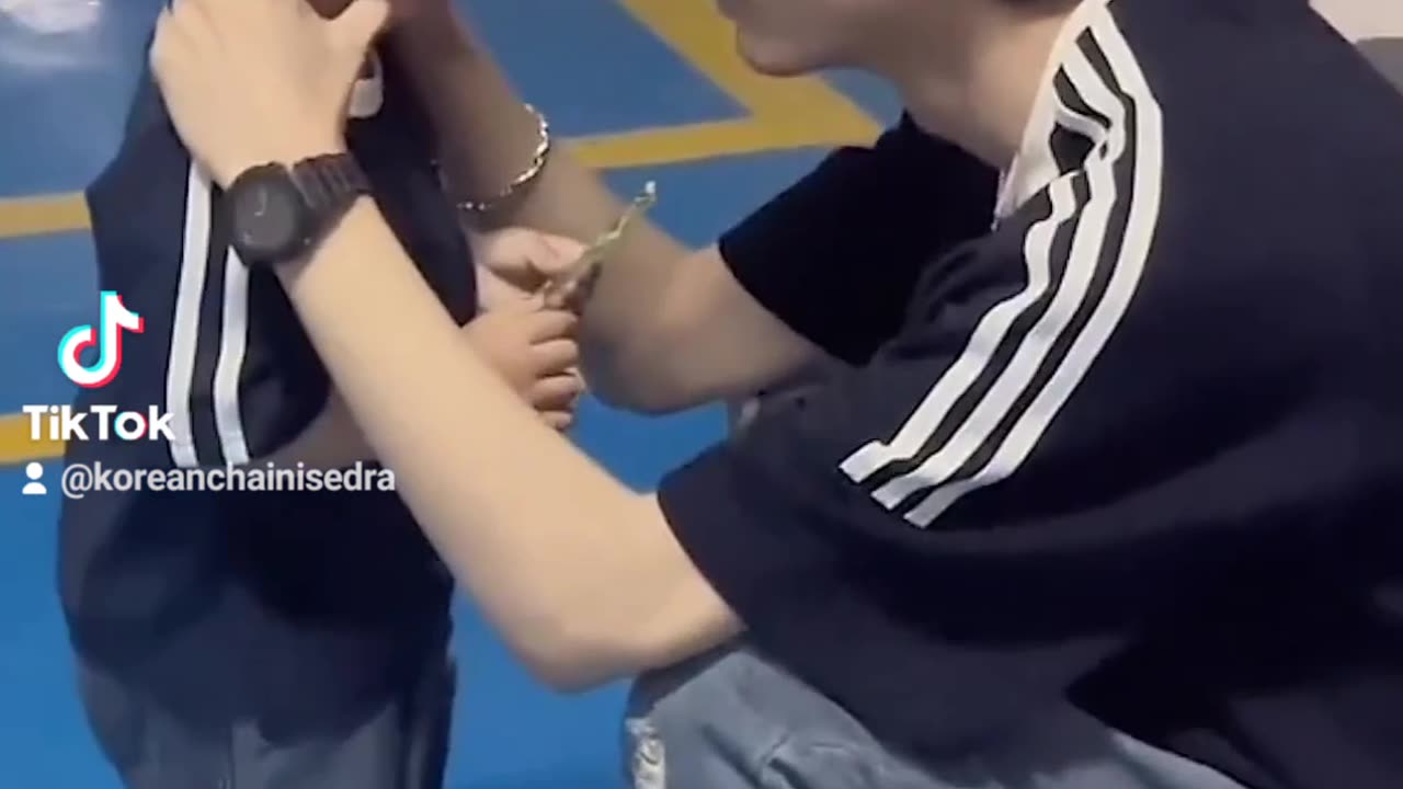 Handsome Asian man with his cute baby