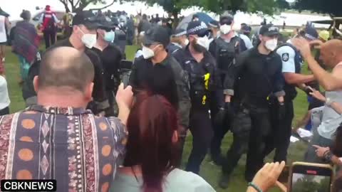 Another video of innocent people getting assaulted by police in Canberra! 2/2/2022