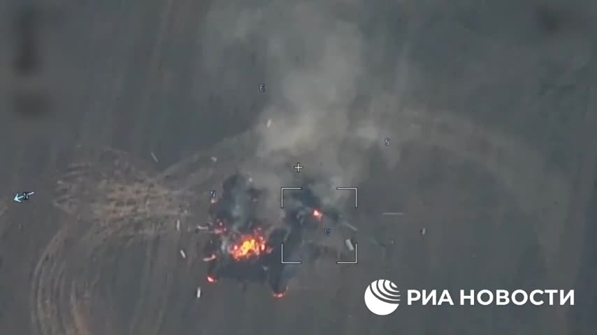 Destruction of the 155-mm howitzer M777 by the Russian UAV