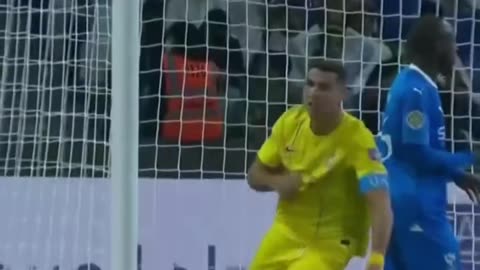 Ronaldo goal celebration after scoring a goal against Al Hilal