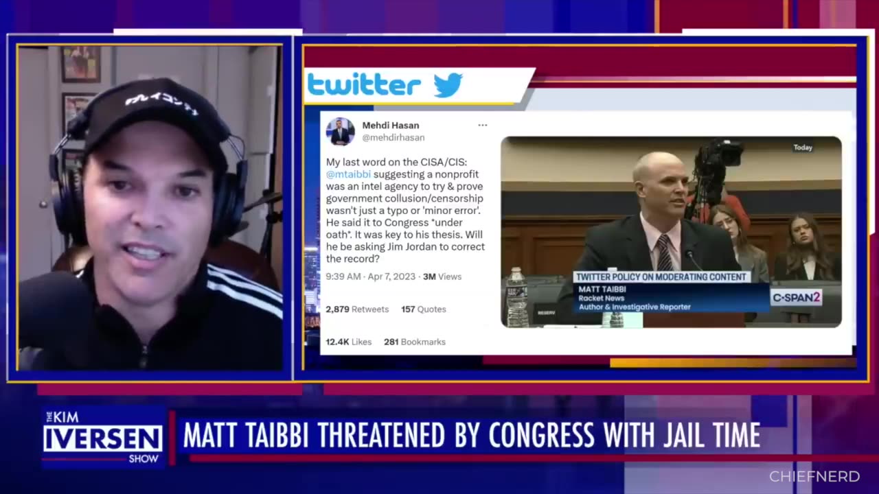 Matt Taibbi Threatened By Congress w/ Jail Time After MSNBC Interview