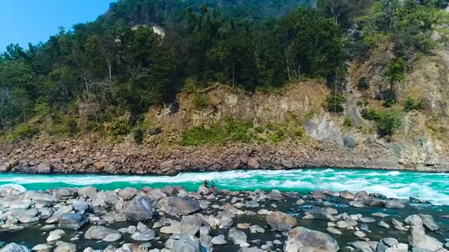 Beautiful Ganga River , 4k Drone Shots, Ganga Drone Footage, Drone City