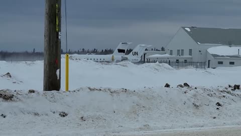 UN planes at Canadian Military base in North Bay Feb 20, 2022