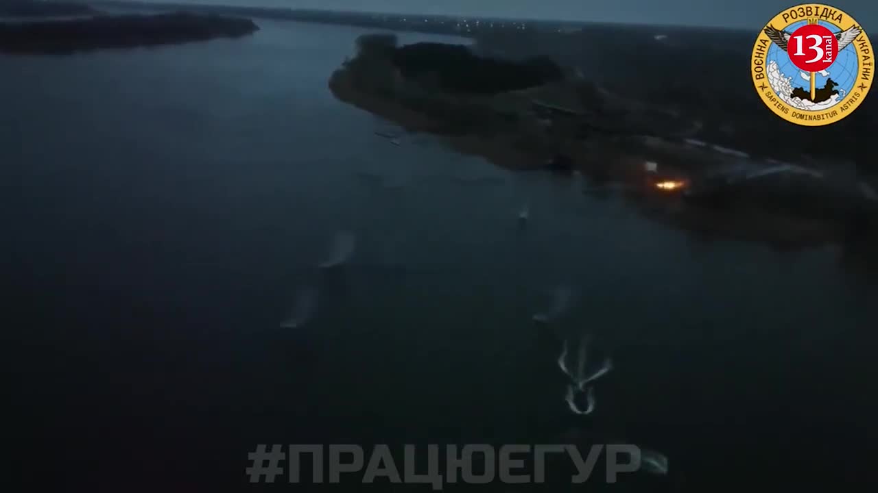 ATTACK on Russians’ command post on Dnipro River bank - Operation footage