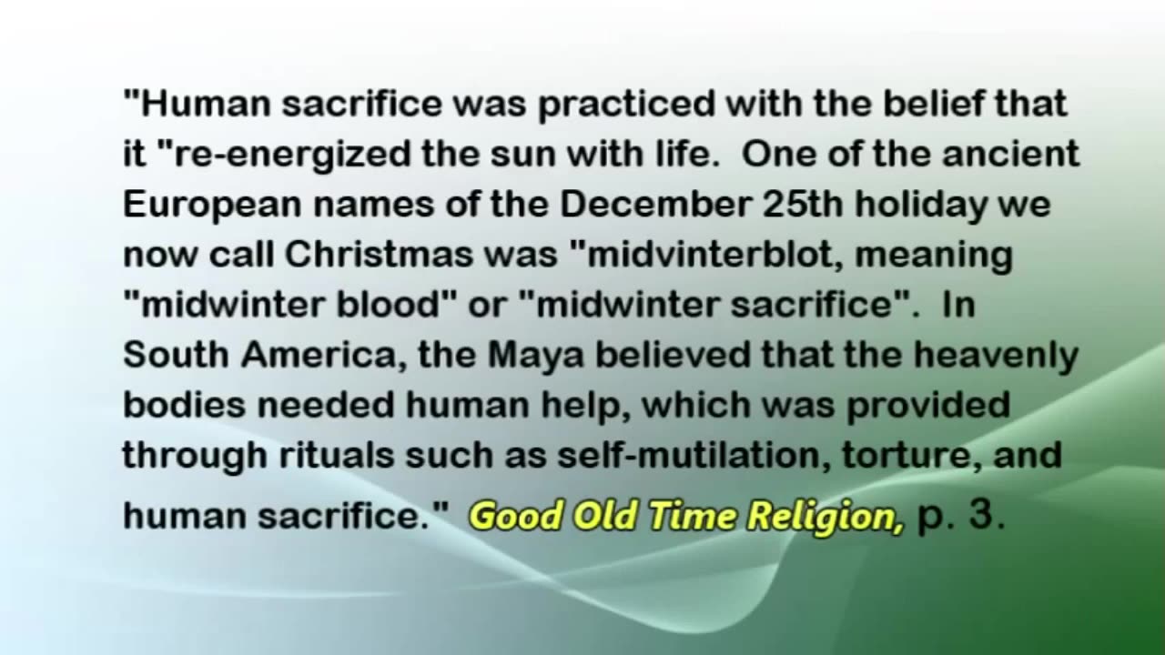 On Christmas and Human Sacrifice