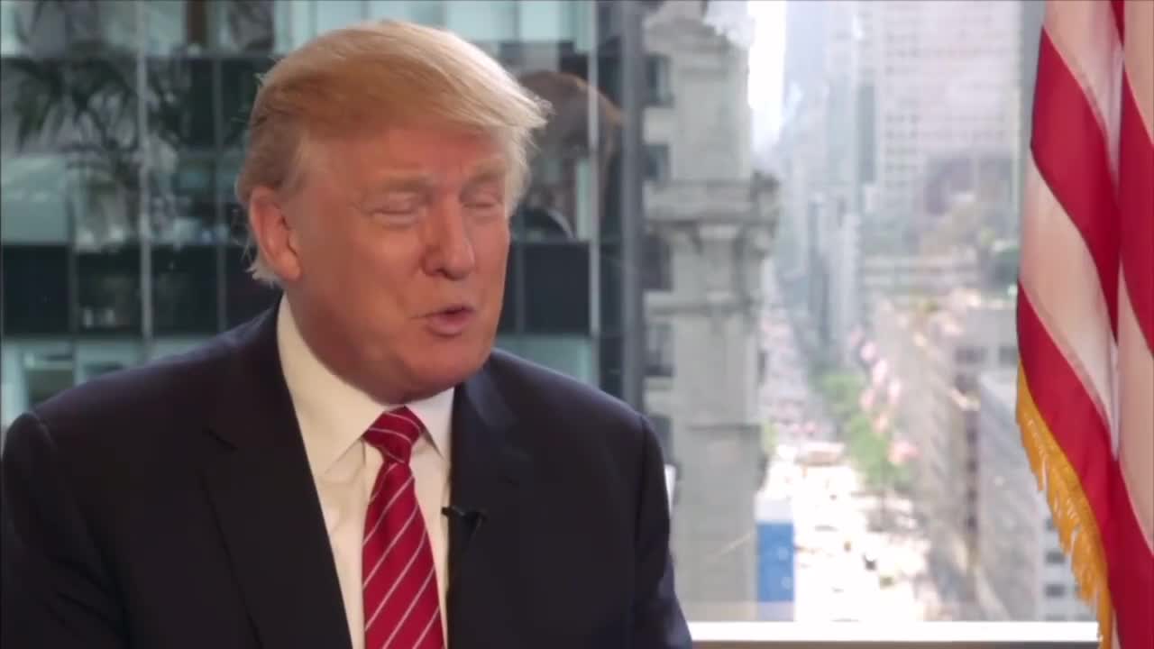 Trump talking about running against Kanye West back in 2015. You are watching a movie.