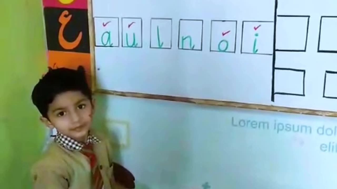 vowel activity for school students