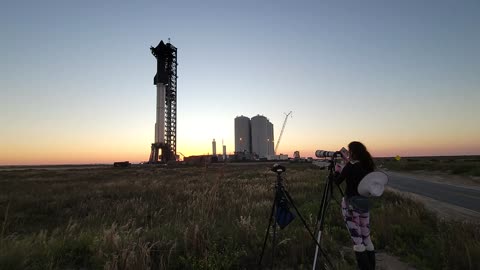 Starship 24/7 Full Stack Sunset Hyperlapse - Oct 20 2022 | Jessica Kirsh