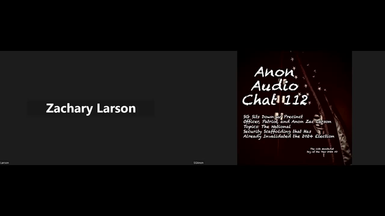 2024 Election Invalid Before it Begins: Patriot & Anon Zac Larson Sits Down w/ SG Anon: 112 Audio Chat (11/1/2024)