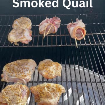 Bacon Wrapped Smoked Quail
