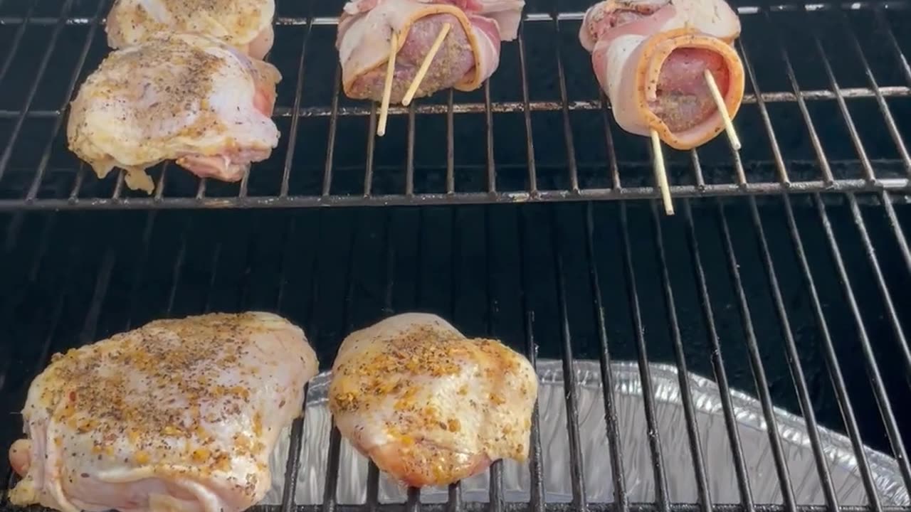 Bacon Wrapped Smoked Quail