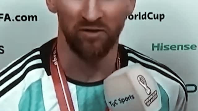 Lionel Messi express his Victory after winning the FIFA World Cup 2022