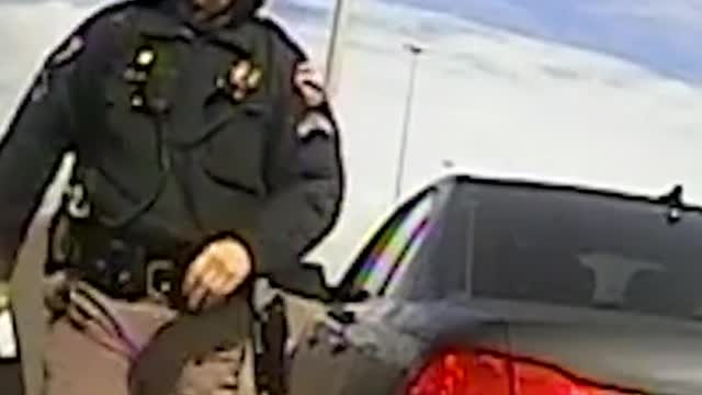 State trooper nearly hit during traffic stop