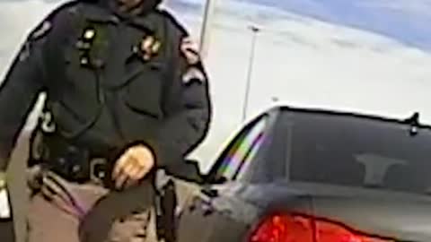 State trooper nearly hit during traffic stop
